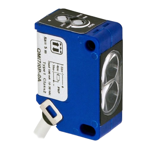 DATASENSING QMI7/0P-0A FOTOCELLULA CUBICA PNP NO+NC RIFLESSIONE DIRETTA CAVO 2MT