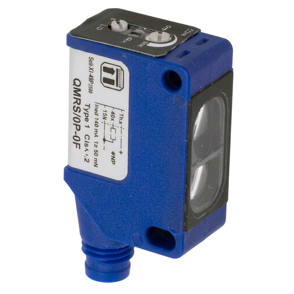 DATASENSING QMRS/0P-0F FOTOCELLULA CUBICA SOPPRESSIONE SFONDO PNP CONN M8