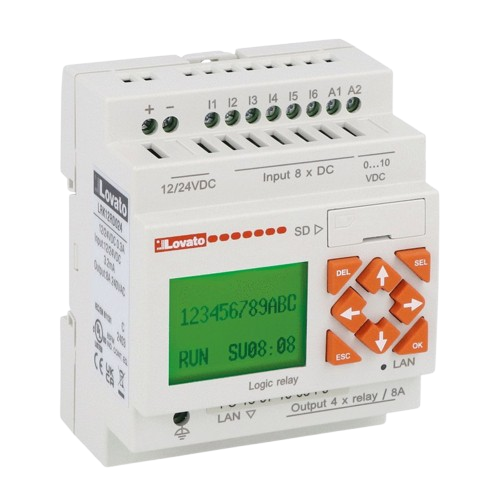 LOVATO LRK12RD024 RELE' PROGR. 8I/4O 12-24VDC ETHERNET