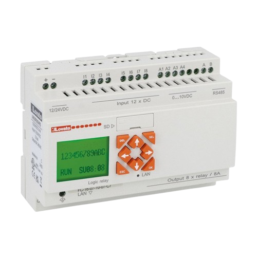 LOVATO LRK20RD024RS RELE' PROGRAMMABILE 12I/8O 12-24VDC ETHERNET RS485