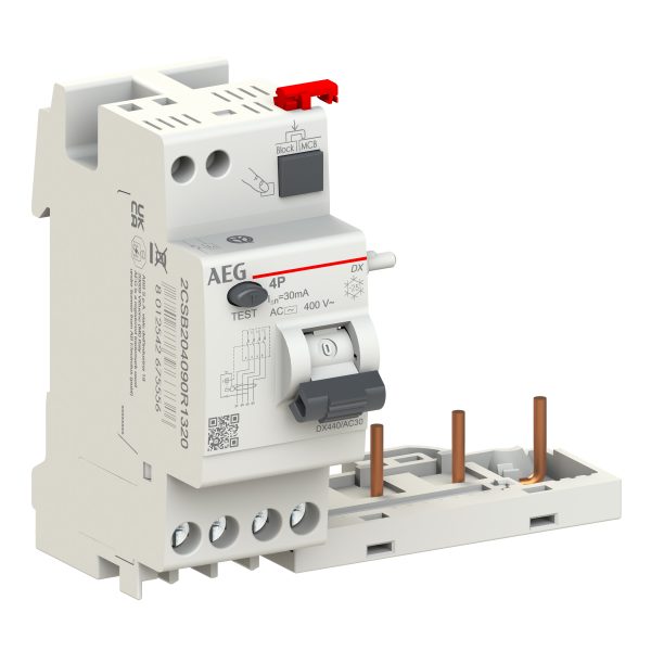 AEG DX440/AC30 BLOCCO DIFF.4X40A 30MA CASSE AC 2 MOD.